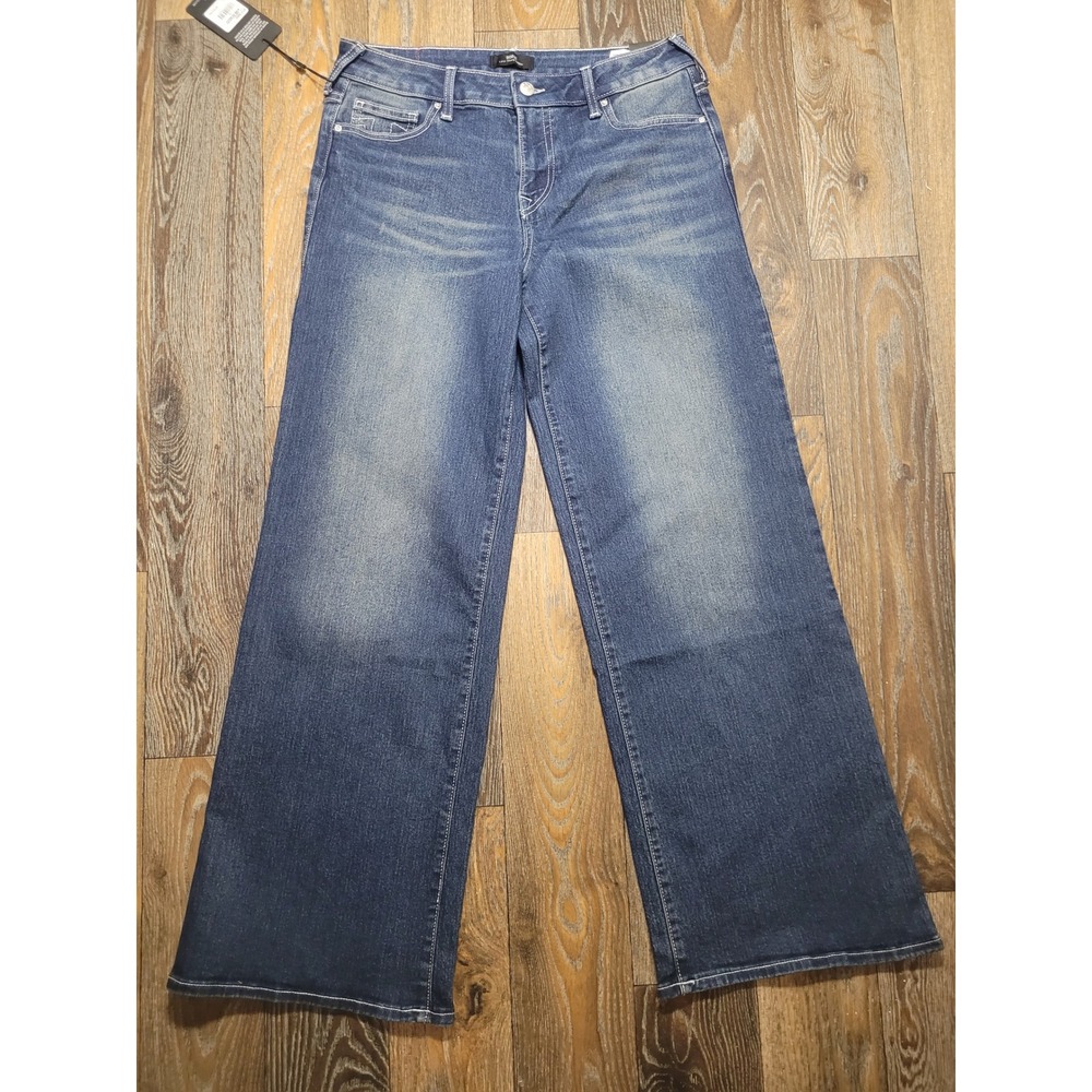 True Religion Bobbi Low Slung Baggy Jeans Dark Fir Balsam Wash 600603 Womens 30